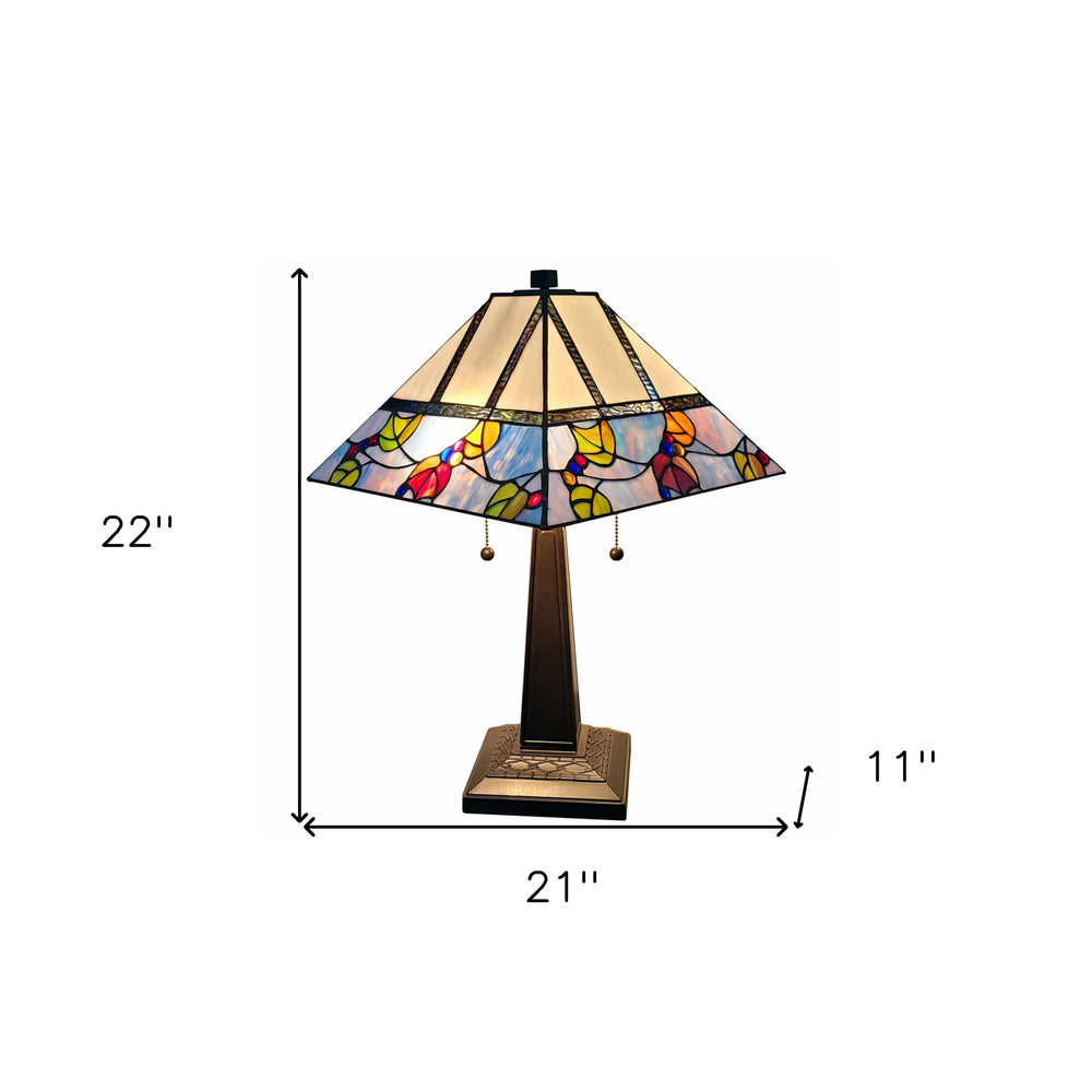 22" Dark Brown Metal Two Light Candlestick Table Lamp With White Shade - Homeroots - Flyclothing LLC