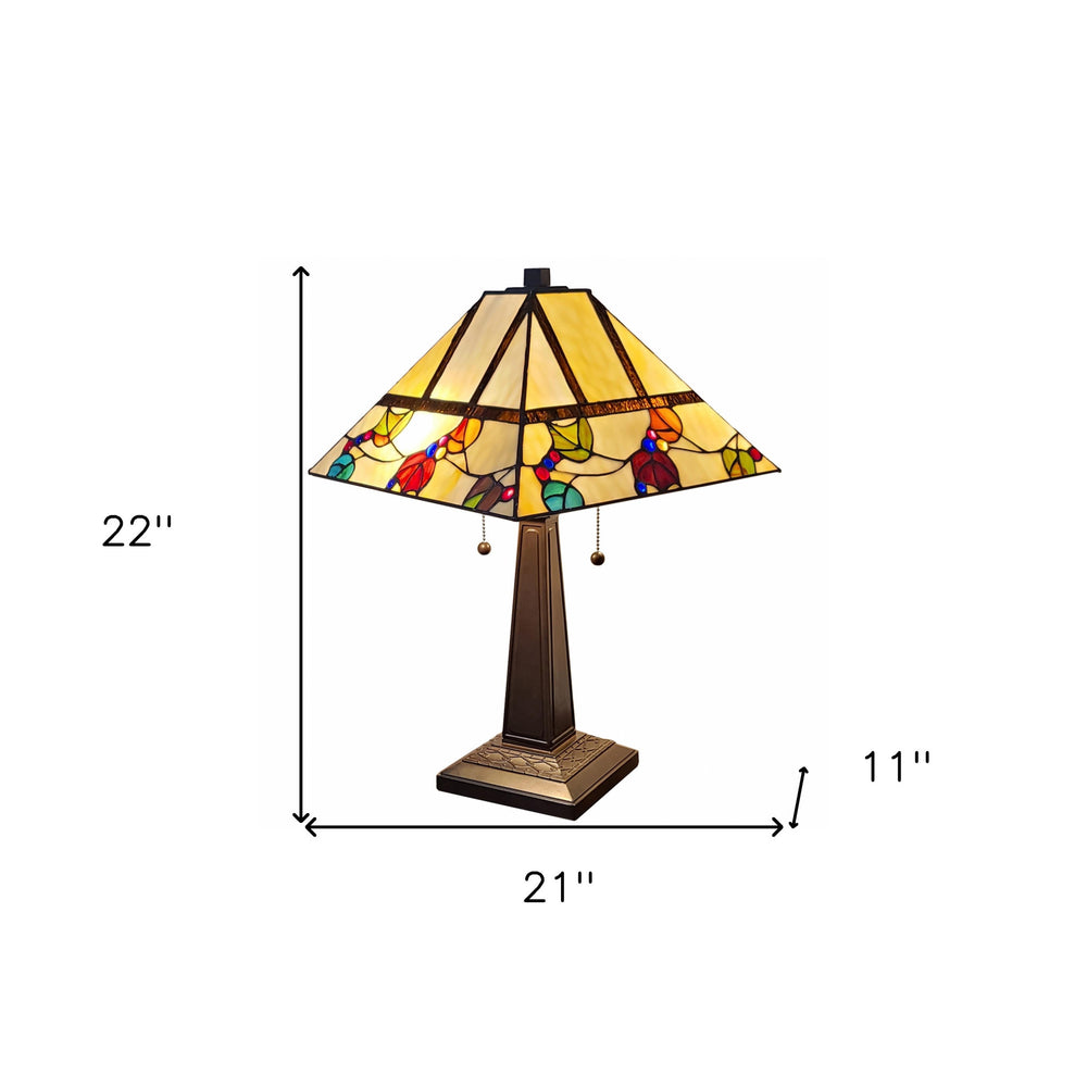 22" Dark Brown Metal Two Light Candlestick Table Lamp With White Shade - Homeroots - Flyclothing LLC