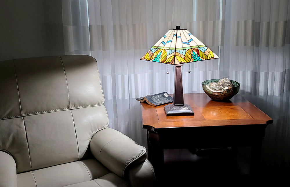 22" Dark Brown Metal Two Light Candlestick Table Lamp With White Shade - Homeroots - Flyclothing LLC