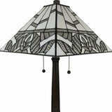 22" Dark Brown Metal Two Light Candlestick Table Lamp With White Shade - Homeroots - Flyclothing LLC