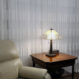 22" Dark Brown Metal Two Light Candlestick Table Lamp With White Shade - Homeroots - Flyclothing LLC