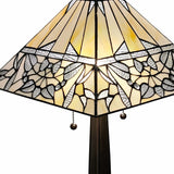 22" Dark Brown Metal Two Light Candlestick Table Lamp With White Shade - Homeroots - Flyclothing LLC