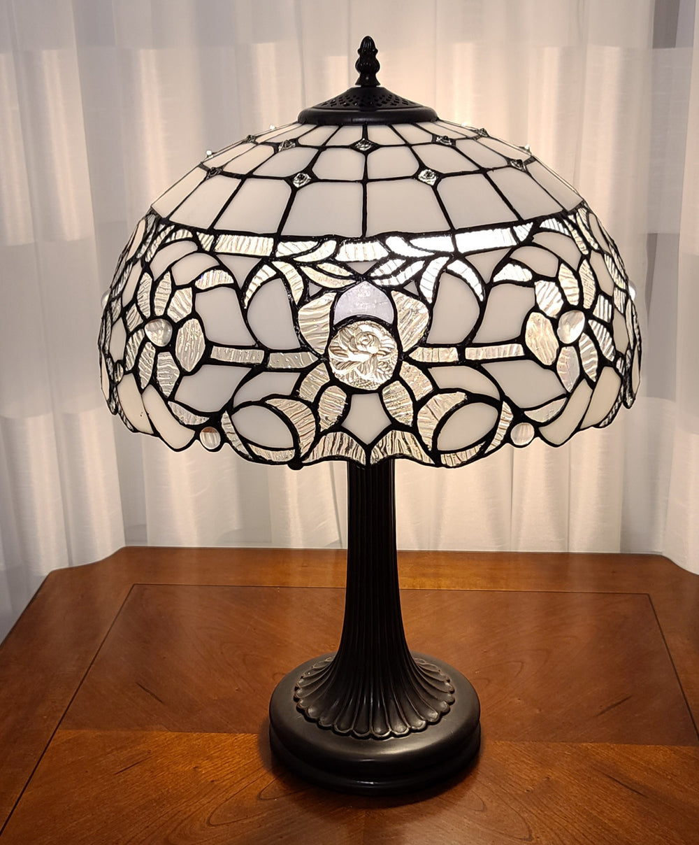23" Dark Brown Metal Two Light Candlestick Table Lamp With White Shade - Homeroots - Flyclothing LLC