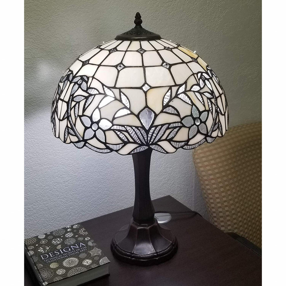 23" Dark Brown Metal Two Light Candlestick Table Lamp With White Shade - Homeroots - Flyclothing LLC