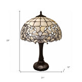 23" Dark Brown Metal Two Light Candlestick Table Lamp With White Shade - Homeroots - Flyclothing LLC