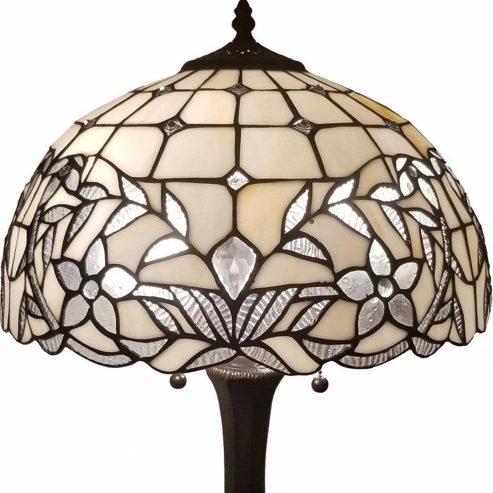 23" Dark Brown Metal Two Light Candlestick Table Lamp With White Shade - Homeroots - Flyclothing LLC