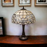 23" Dark Brown Metal Two Light Candlestick Table Lamp With White Shade - Homeroots - Flyclothing LLC