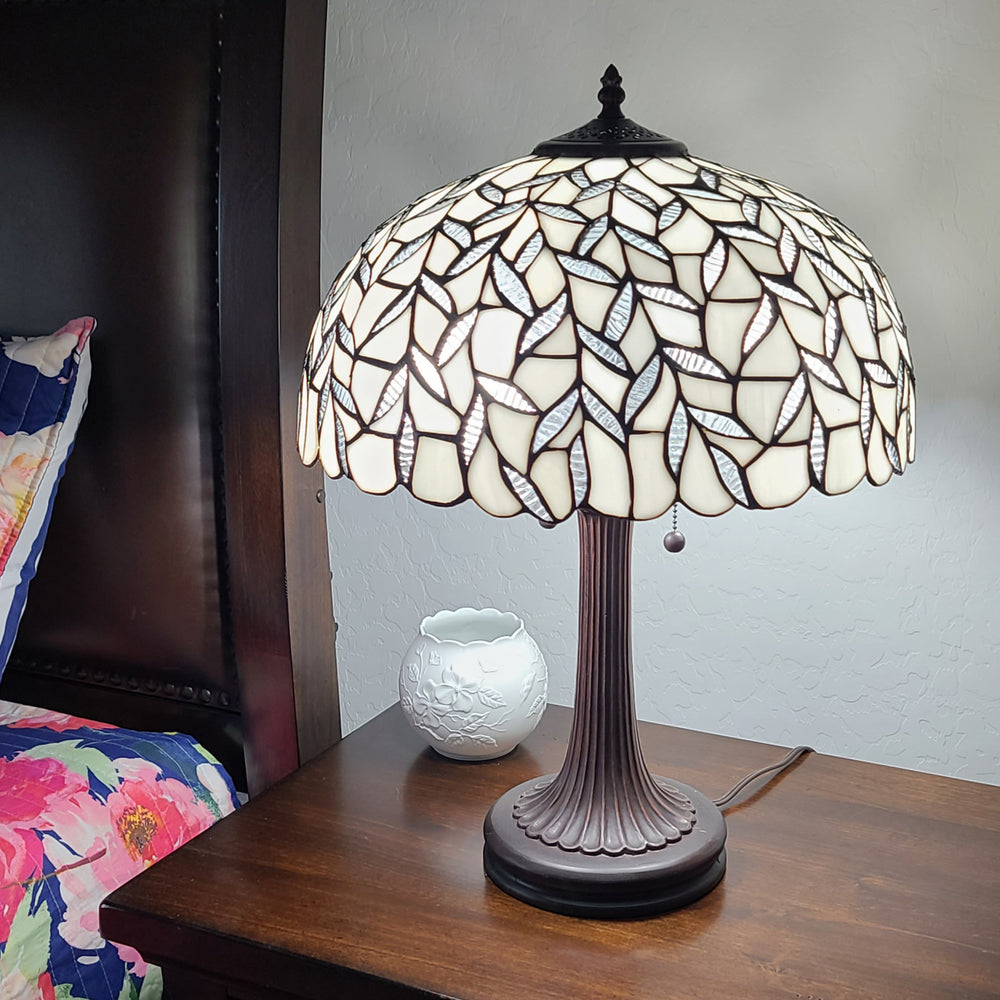 23" Dark Brown Metal Two Light Candlestick Table Lamp With White Shade - Homeroots - Flyclothing LLC