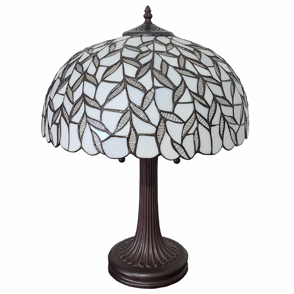 23" Dark Brown Metal Two Light Candlestick Table Lamp With White Shade - Homeroots - Flyclothing LLC