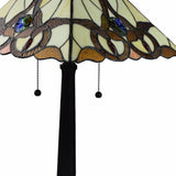 22" Dark Brown Metal Two Light Candlestick Table Lamp With Beige Empire Shade - Homeroots - Flyclothing LLC