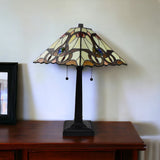 22" Dark Brown Metal Two Light Candlestick Table Lamp With Beige Empire Shade - Homeroots - Flyclothing LLC
