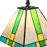 15" Dark Brown Metal Candlestick Table Lamp With Green Shade - Homeroots - Flyclothing LLC