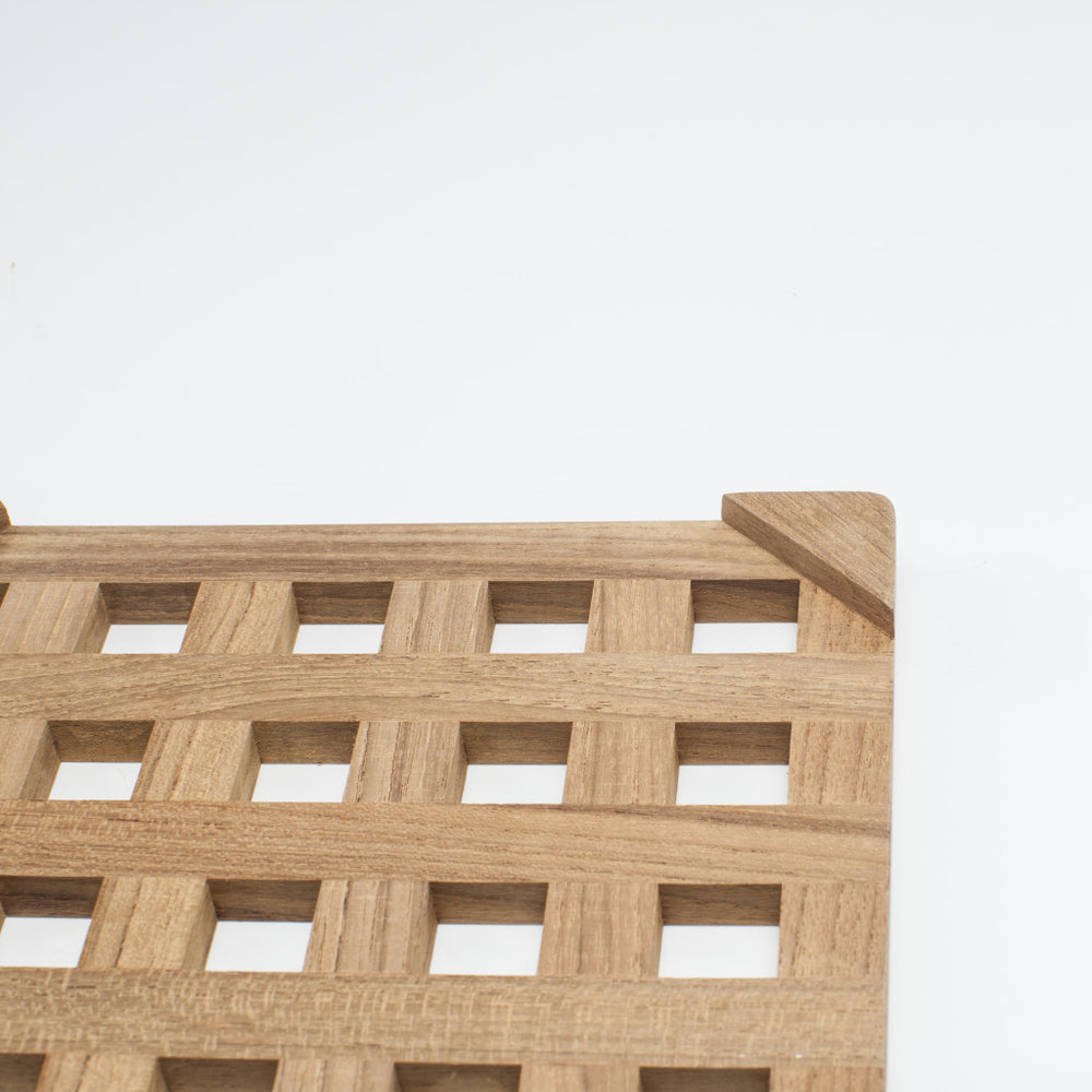 8.00 " Square Wood Trivet - Homeroots - Flyclothing LLC