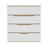 31" Brown and White Four Drawer Standard Chest - Homeroots