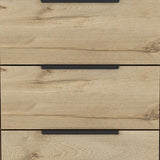 18" Brown and Black Three Drawer Standard Chest - Homeroots