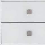 24" White Two Drawer Faux Wood Nightstand - Homeroots - Flyclothing LLC