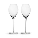 Set of Two Clear Crystal Glass Tuliped Bowl Stemmed Champagne Glass - Homeroots - Flyclothing LLC