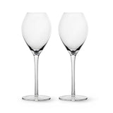 Set of Two Clear Crystal Glass Tuliped Bowl Stemmed Champagne Glass - Homeroots - Flyclothing LLC