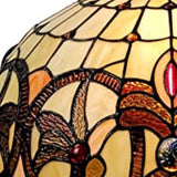 16" Tiffany Style Stained Glass Two Light Glass Dimmable Ceiling Light - Homeroots - Flyclothing LLC