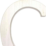 16" White Distressed Wood Letter C Tabletop Sculpture - Homeroots