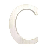 16" White Distressed Wood Letter C Tabletop Sculpture - Homeroots