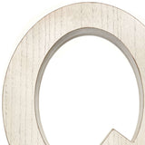 16" Distressed White Wash Wooden Initial Letter Q Sculpture