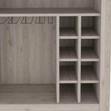 Light Gray Bar Cart With Wine Storage - Homeroots - Flyclothing LLC