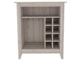 Light Gray Bar Cart With Wine Storage - Homeroots - Flyclothing LLC