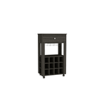 Espresso Rolling Bar Cart With Wine Storage - Homeroots - Flyclothing LLC