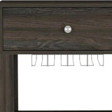 Espresso Rolling Bar Cart With Wine Storage - Homeroots - Flyclothing LLC