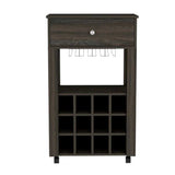 Espresso Rolling Bar Cart With Wine Storage - Homeroots - Flyclothing LLC