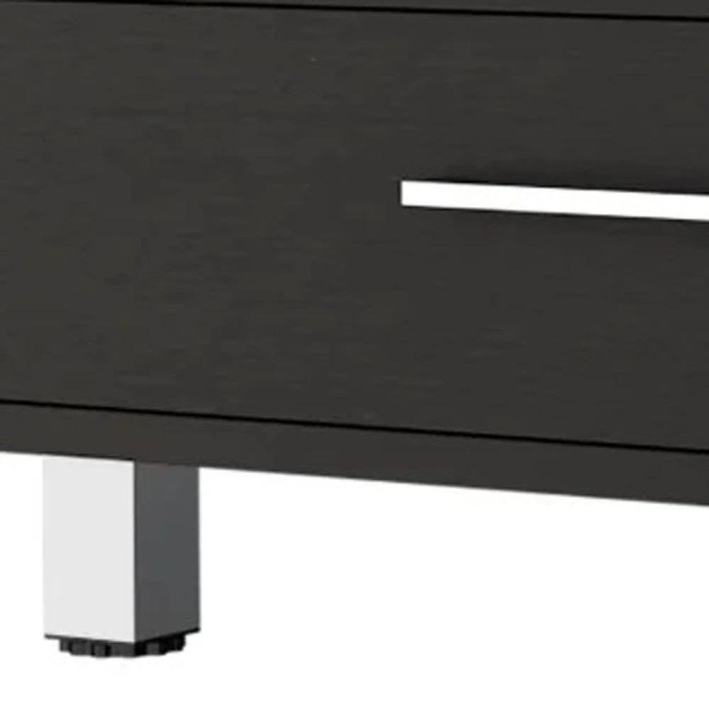 24" Black Coffee Table With Drawer - Homeroots - Flyclothing LLC