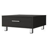 24" Black Coffee Table With Drawer - Homeroots - Flyclothing LLC