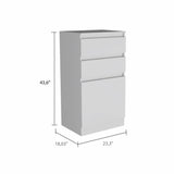 23" White Two Drawer Standard Chest - Homeroots