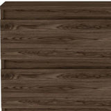 23" Dark Brown Two Drawer Standard Chest - Homeroots