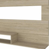 55" Light Pine Open Shelving Entertainment Center - Homeroots