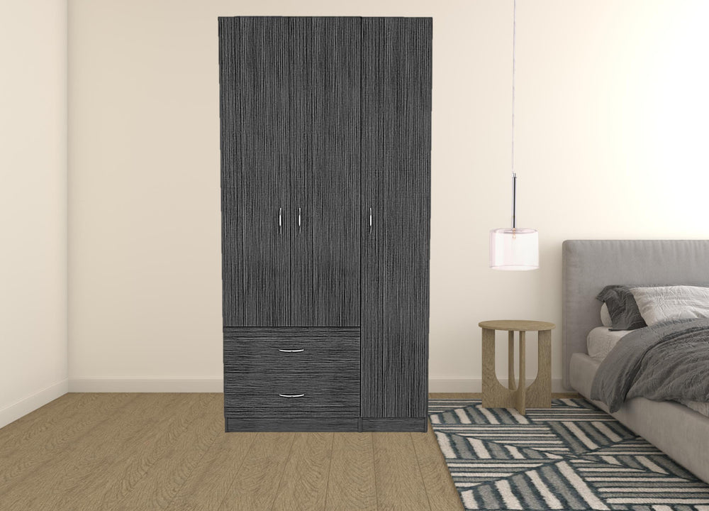 71" Gray Grainy Oak Manufactured Wood Two Drawer Combo Dresser - Homeroots - Flyclothing LLC