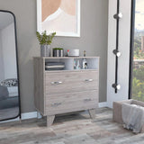 32" Light Grey Manufactured Wood Two Drawer Dresser - Homeroots - Flyclothing LLC
