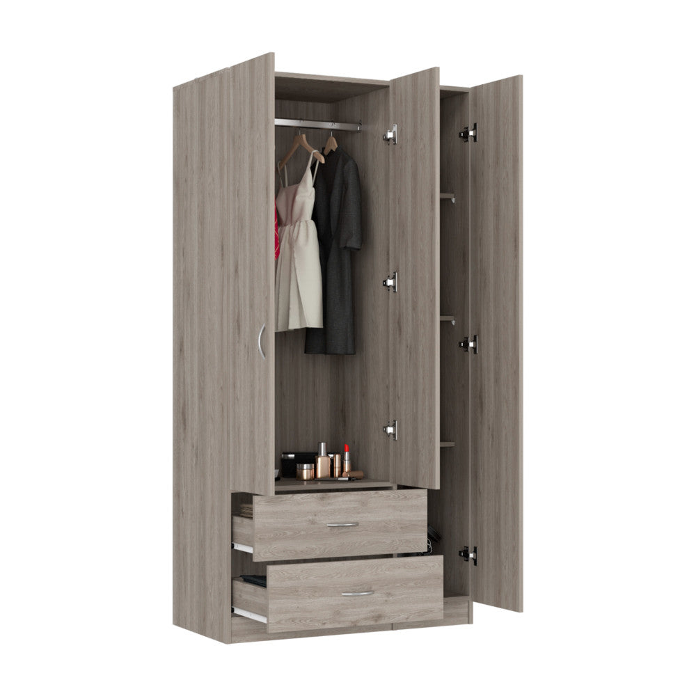 71" Light Gray Manufactured Wood Two Drawer Combo Dresser - Homeroots - Flyclothing LLC
