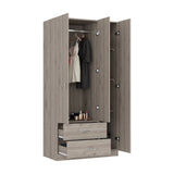 71" Light Gray Manufactured Wood Two Drawer Combo Dresser - Homeroots - Flyclothing LLC