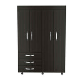 47" Black Three Drawer Combo Dresser - Homeroots - Flyclothing LLC