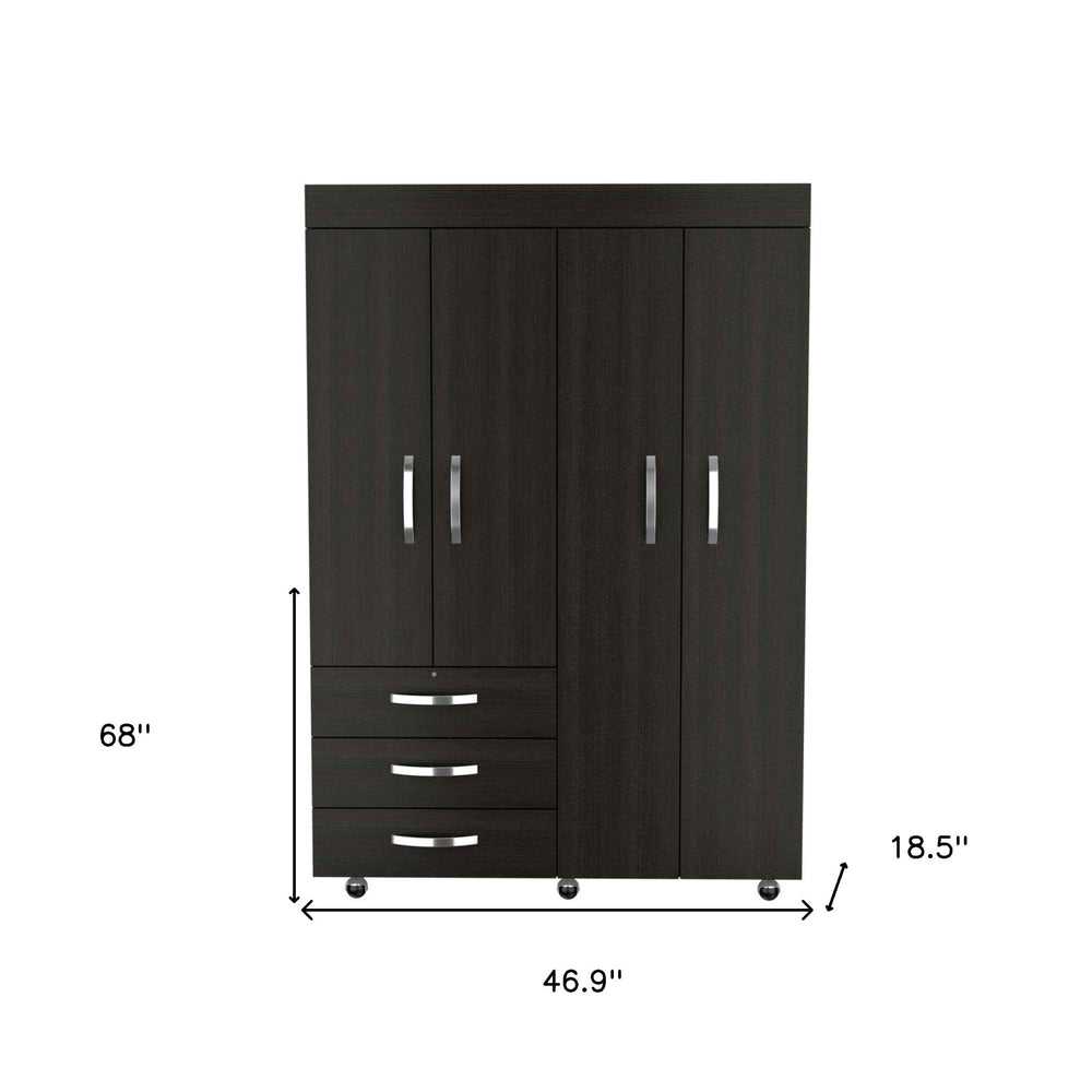 47" Black Three Drawer Combo Dresser - Homeroots - Flyclothing LLC