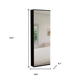 Stylish Black Wengue Wall Mounted Shoe Rack with Mirror - Homeroots - Flyclothing LLC