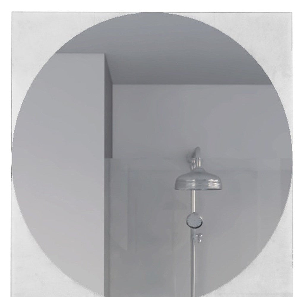 24" Clear Square Framed Bathroom Over Vanity Mirror - Homeroots - Flyclothing LLC