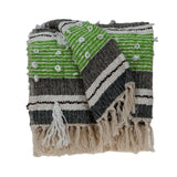 52" X 67" Beige and Black Woven Wool Throw Blanket - Homeroots - Flyclothing LLC