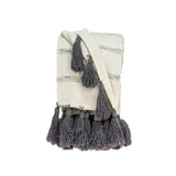 Off White Woven Cotton Solid Color Reversable Throw - Homeroots - Flyclothing LLC