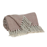 Pink Woven Cotton Solid Color Reversable Throw - Homeroots - Flyclothing LLC