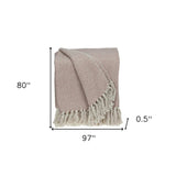 Pink Woven Cotton Solid Color Reversable Throw - Homeroots - Flyclothing LLC