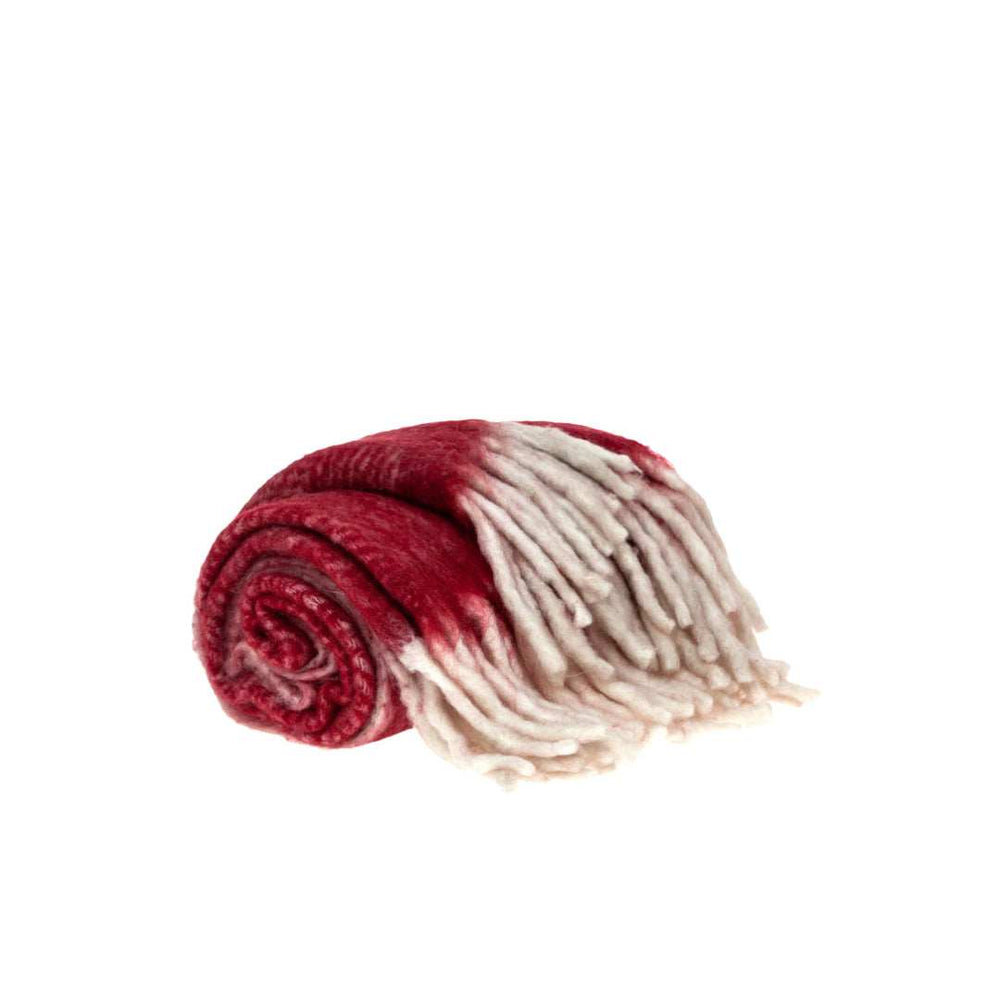 Red Woven Acrylic Solid Color Reversable Throw - Homeroots - Flyclothing LLC