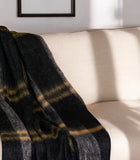 52" X 67" Yellow and Black Woven Acrylic Throw Blanket - Homeroots - Flyclothing LLC